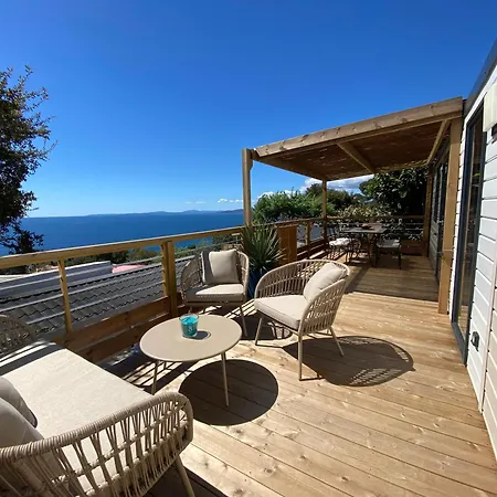 別荘 Mobil-Home Premium Cote D'Azur Camping 4 Etoiles Saint-Raphael Piscines Climatisation Vue Mer Et Parking Saint-Raphaël